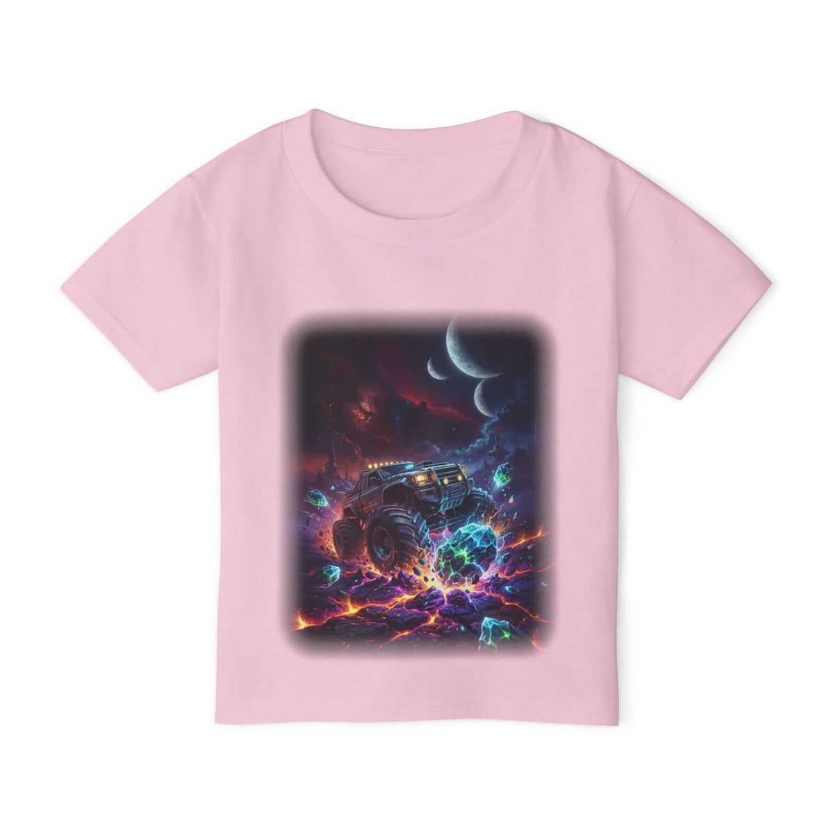 Crystal Crush Truck Toddler T-Shirt   Cosmic Monster Truck Graphic Tee