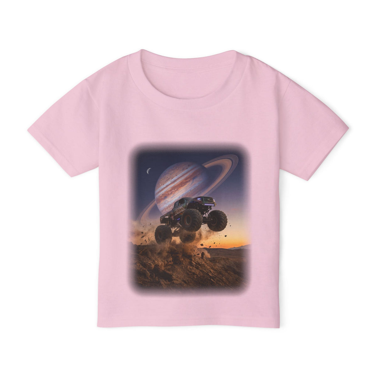 Planet Crusher Truck Toddler T-Shirt   Cosmic Monster Truck Graphic Tee