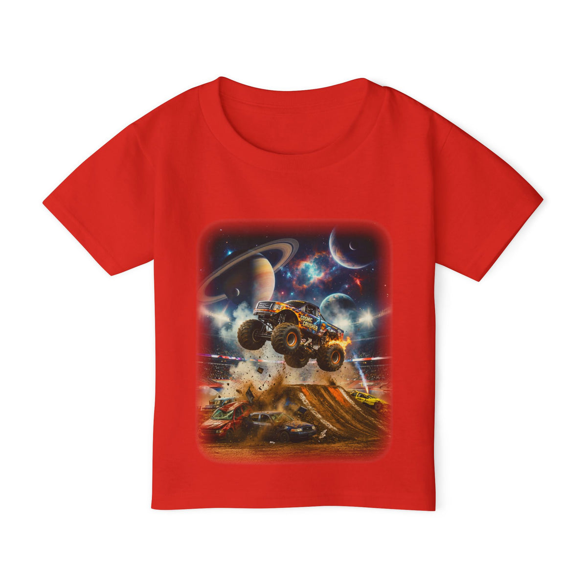 Cosmic Crusher Toddler T-Shirt   Cosmic Monster Truck Graphic Tee