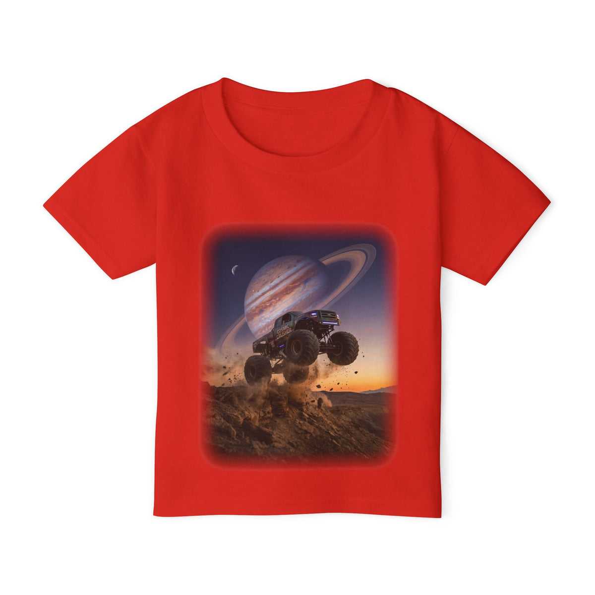 Planet Crusher Truck Toddler T-Shirt   Cosmic Monster Truck Graphic Tee