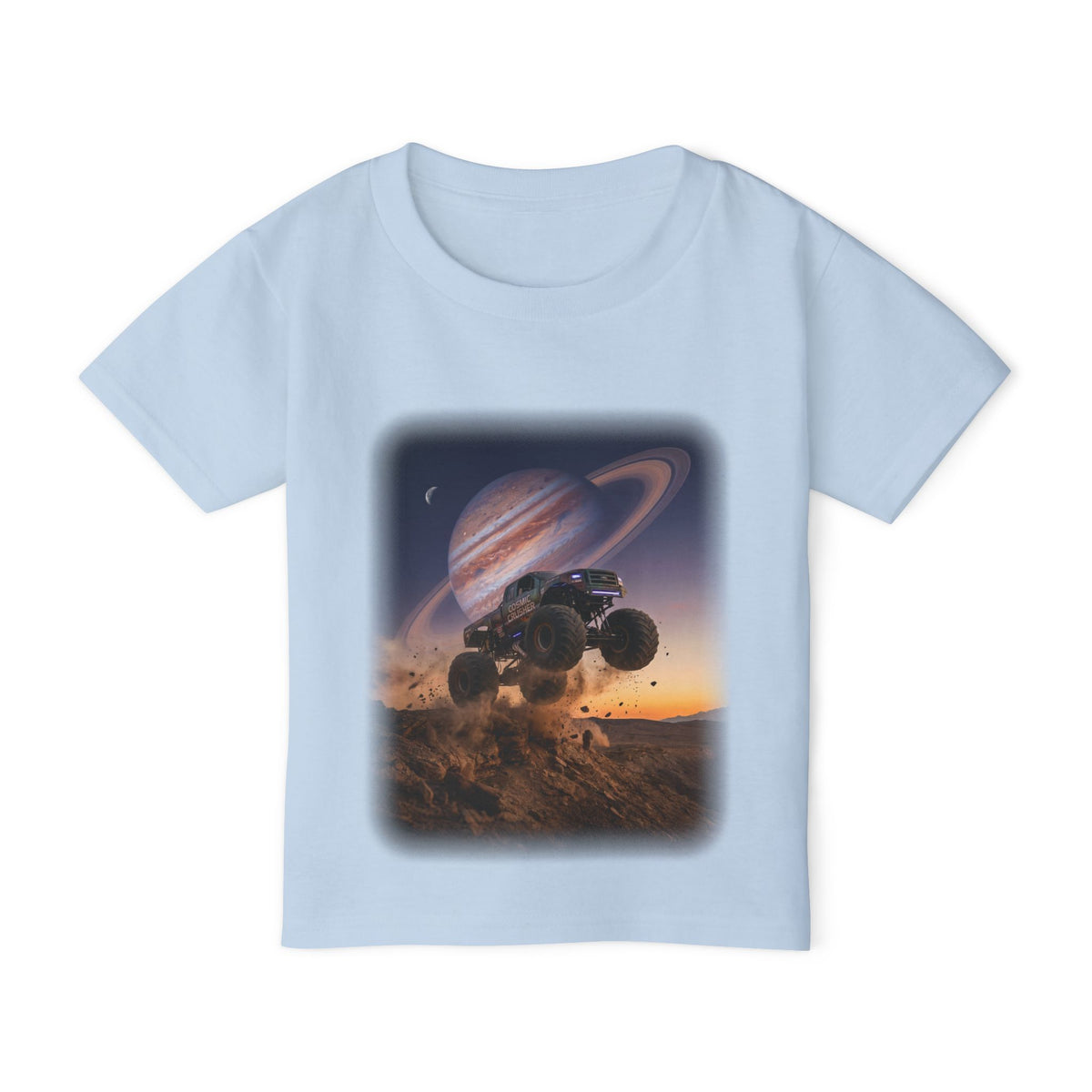 Planet Crusher Truck Toddler T-Shirt   Cosmic Monster Truck Graphic Tee