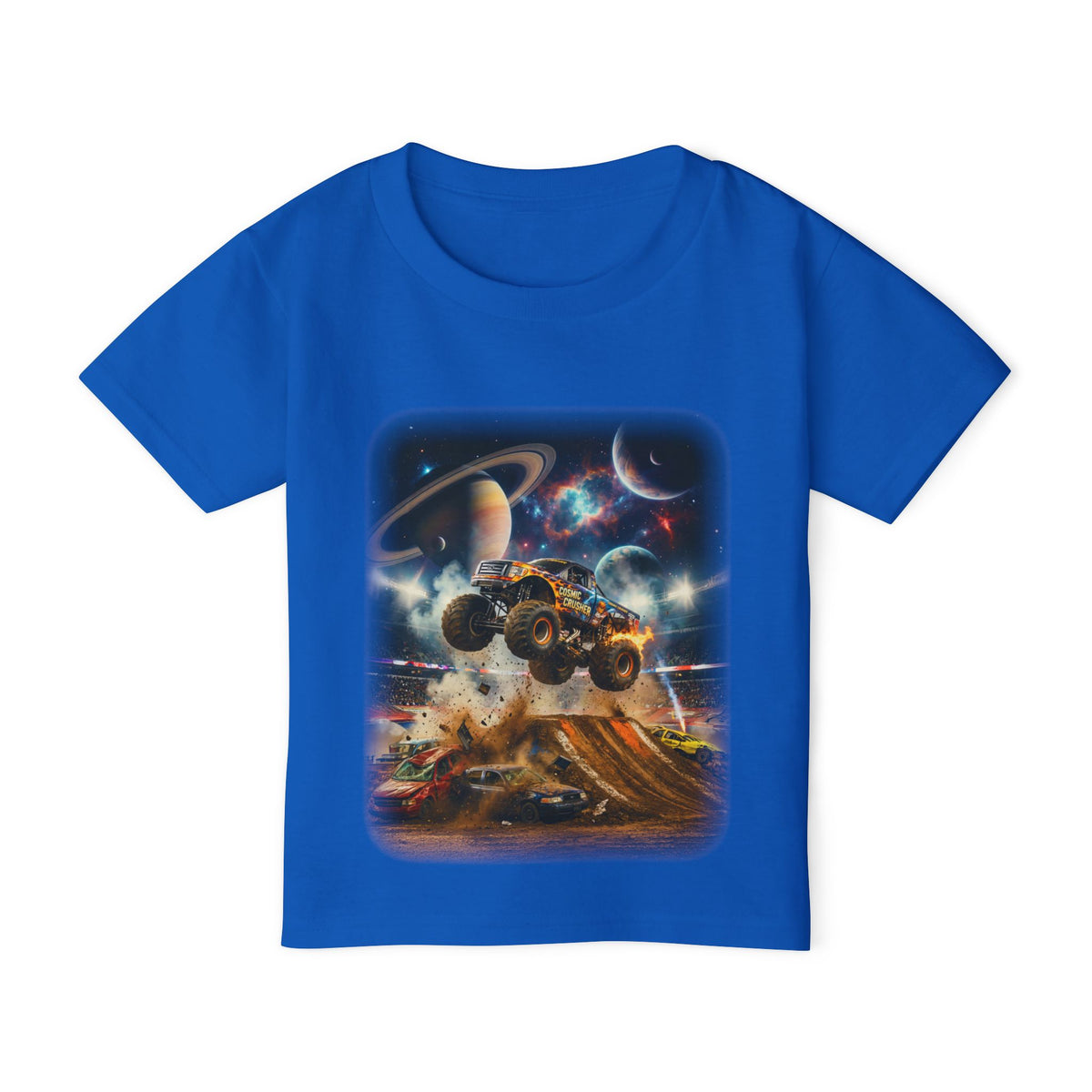 Cosmic Crusher Toddler T-Shirt   Cosmic Monster Truck Graphic Tee