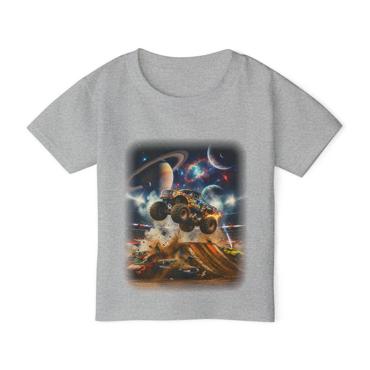 Cosmic Crusher Toddler T-Shirt   Cosmic Monster Truck Graphic Tee