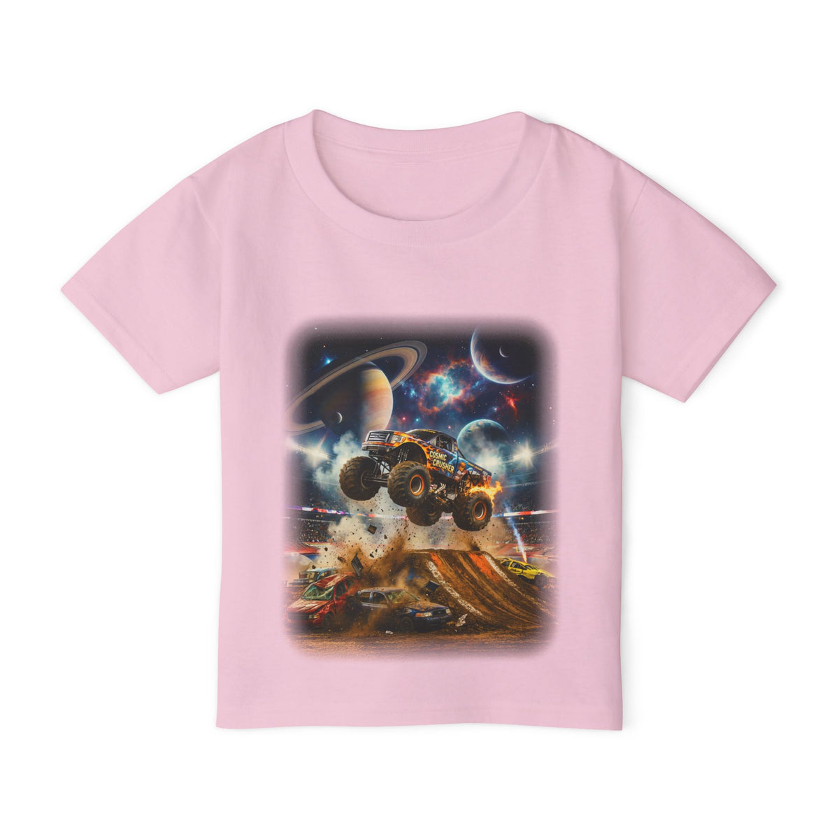 Cosmic Crusher Toddler T-Shirt   Cosmic Monster Truck Graphic Tee