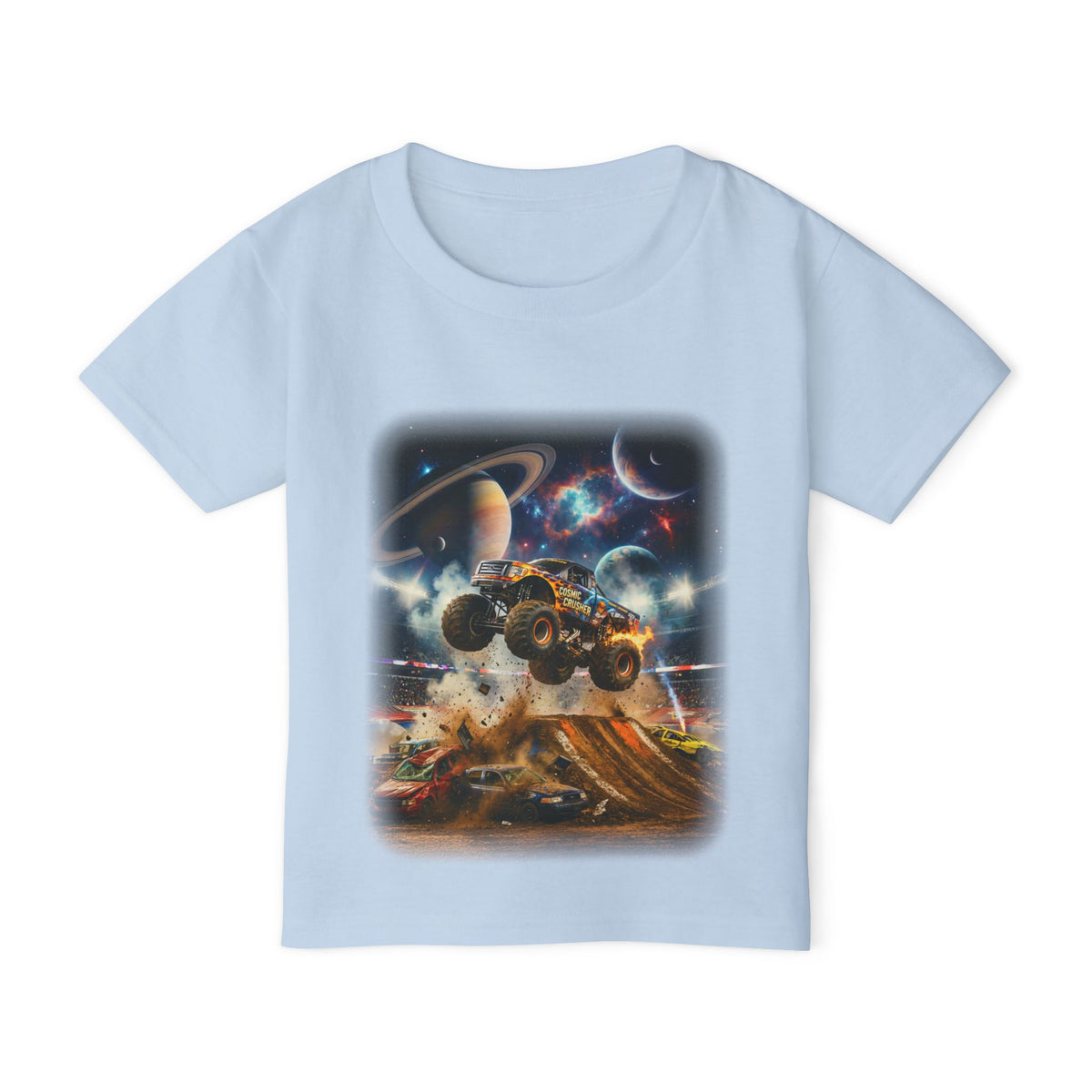 Cosmic Crusher Toddler T-Shirt   Cosmic Monster Truck Graphic Tee