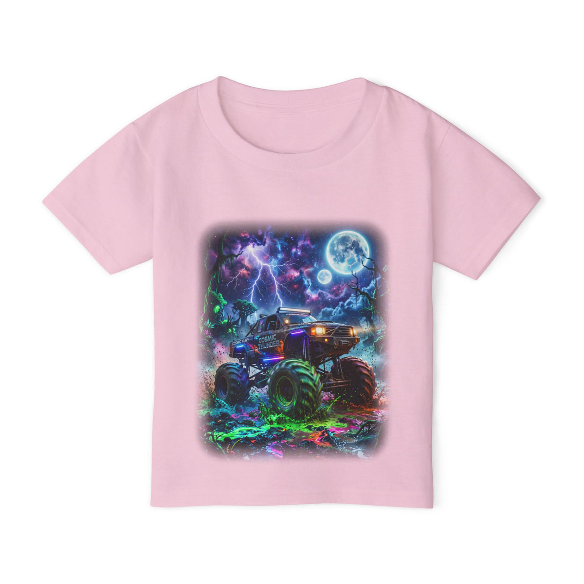 Cosmic Thunder Truck Toddler T-Shirt   Cosmic Monster Truck Graphic Tee