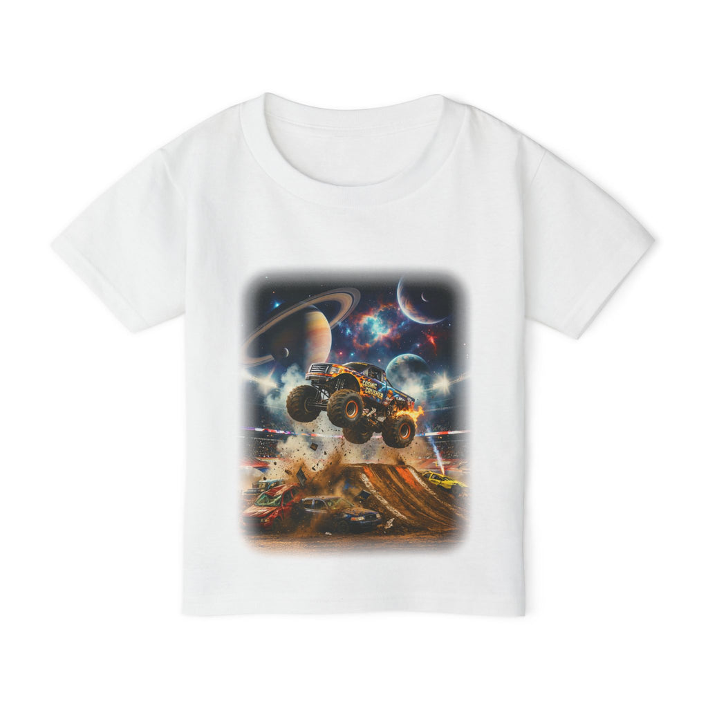Cosmic Crusher Toddler T-Shirt   Cosmic Monster Truck Graphic Tee