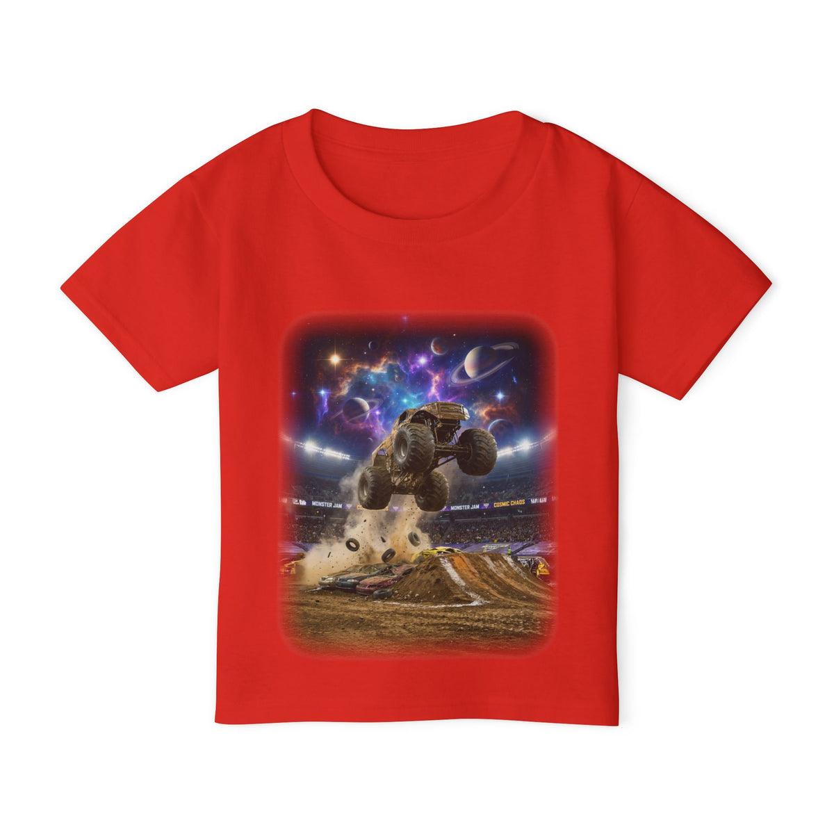 Orbit Crusher Truck Toddler T-Shirt   Cosmic Monster Truck Graphic Tee