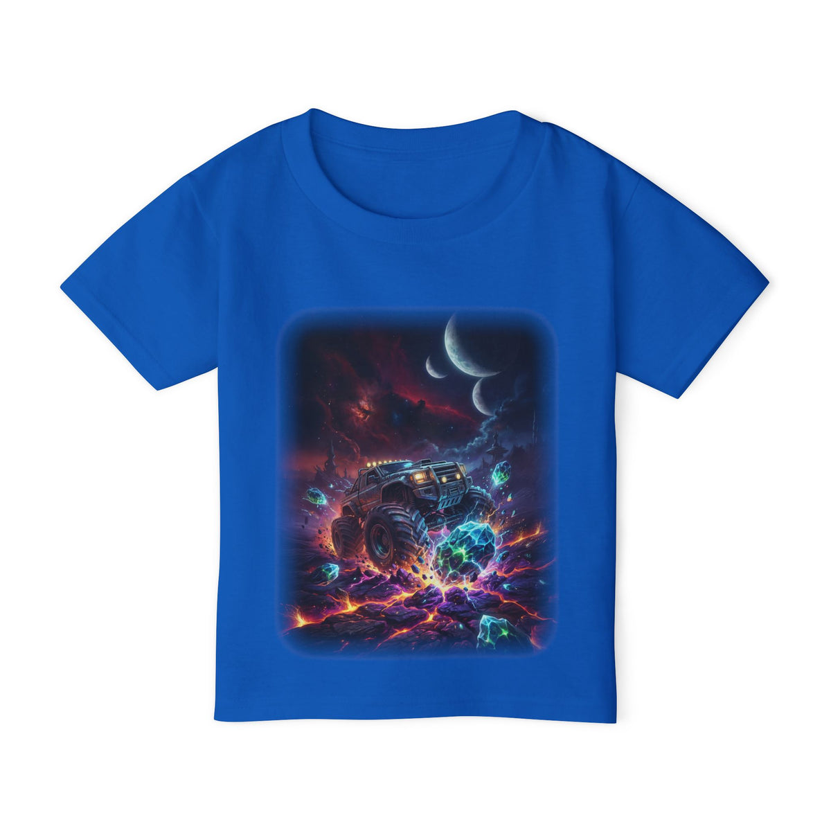 Crystal Crush Truck Toddler T-Shirt   Cosmic Monster Truck Graphic Tee