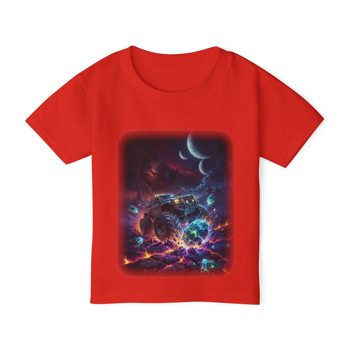 Crystal Crush Truck Toddler T-Shirt   Cosmic Monster Truck Graphic Tee