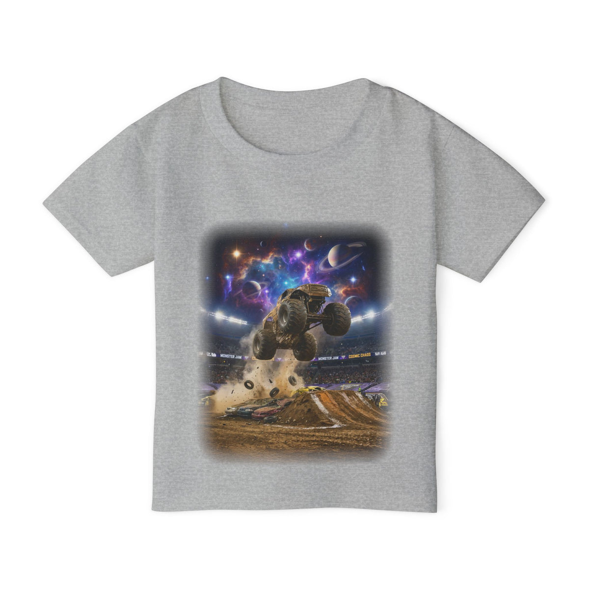 Orbit Crusher Truck Toddler T-Shirt   Cosmic Monster Truck Graphic Tee