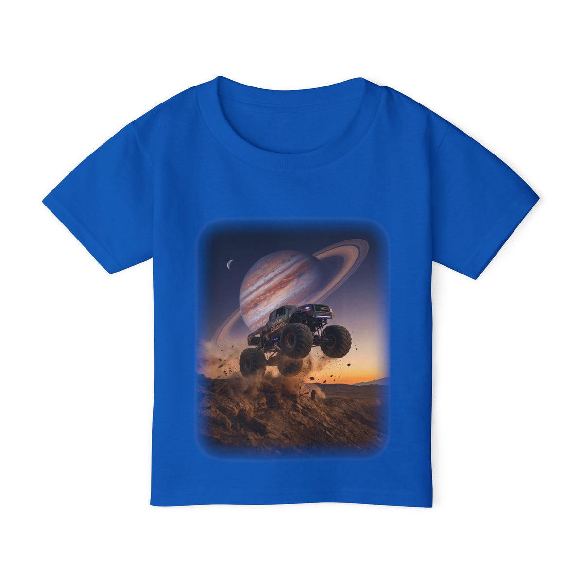 Planet Crusher Truck Toddler T-Shirt   Cosmic Monster Truck Graphic Tee
