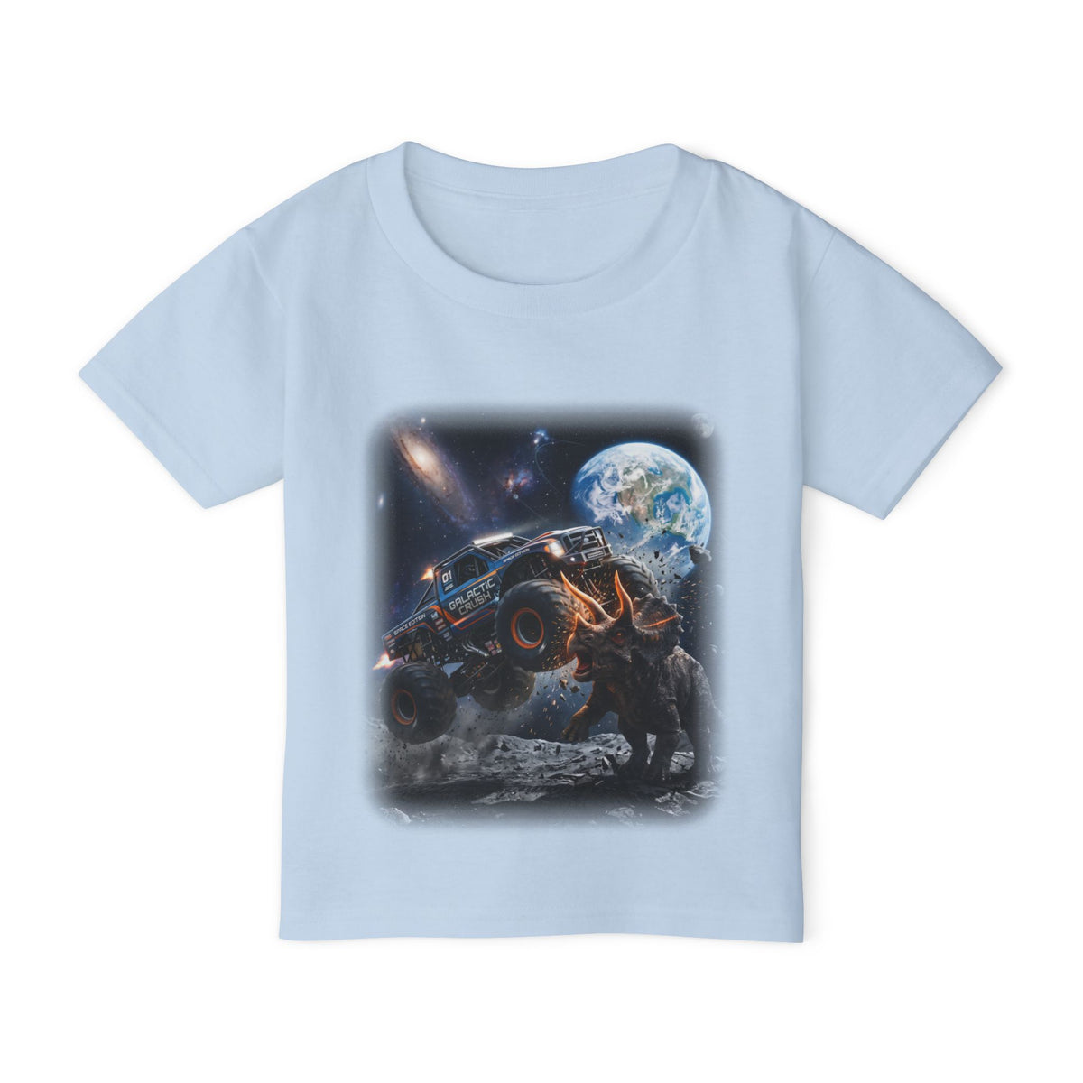 Cosmic Triceratops Clash Toddler T-Shirt