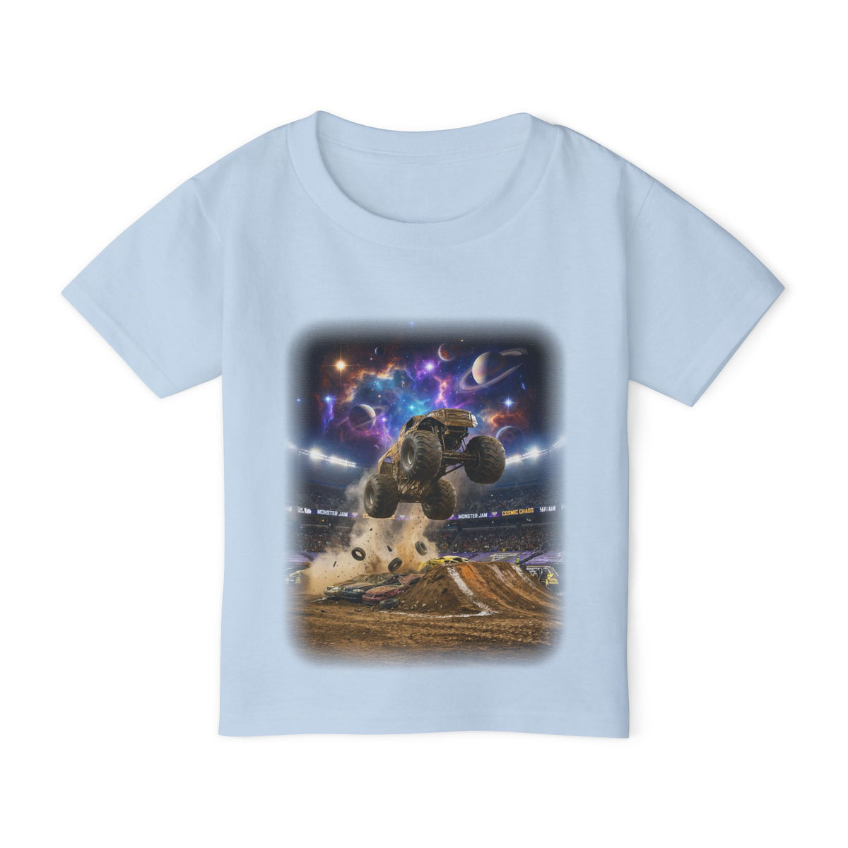 Orbit Crusher Truck Toddler T-Shirt   Cosmic Monster Truck Graphic Tee