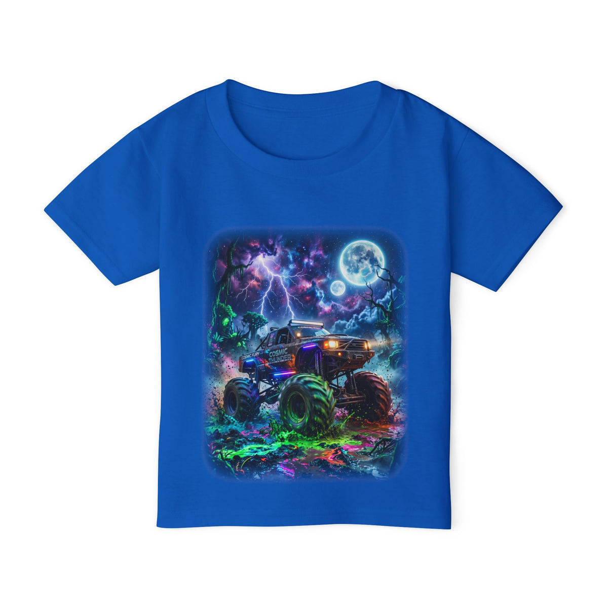 Cosmic Thunder Truck Toddler T-Shirt   Cosmic Monster Truck Graphic Tee