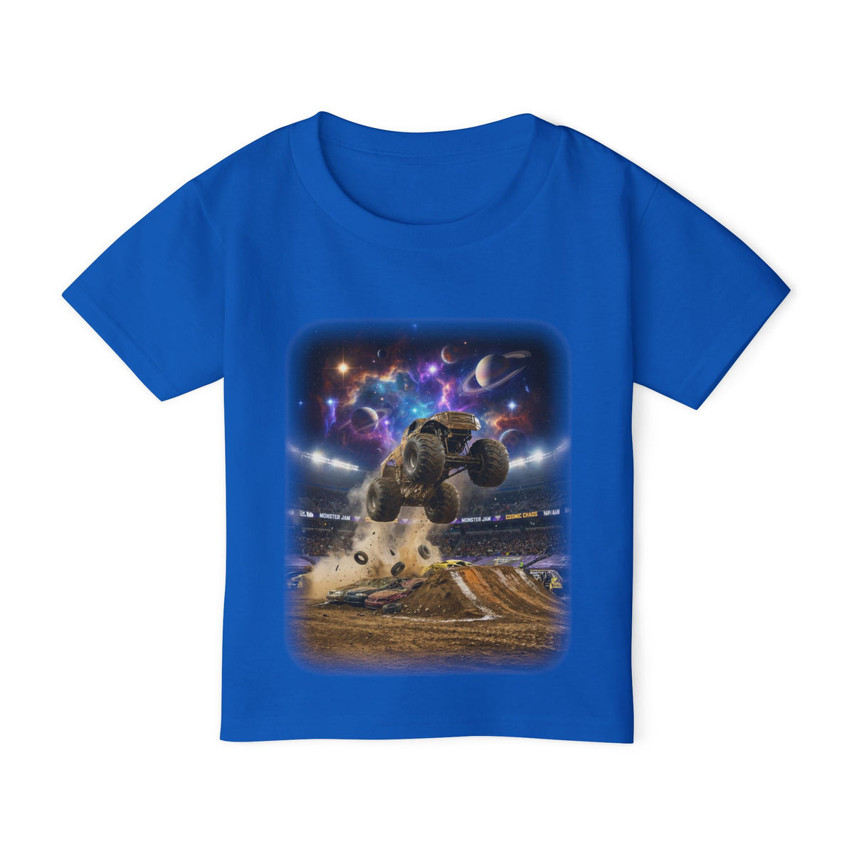 Orbit Crusher Truck Toddler T-Shirt   Cosmic Monster Truck Graphic Tee