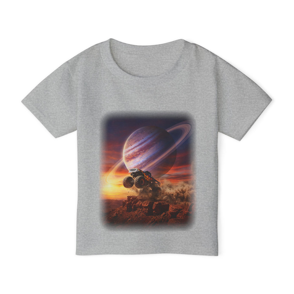 Ring Ripper Truck Toddler T-Shirt  Cosmic Monster Truck Graphic Tee