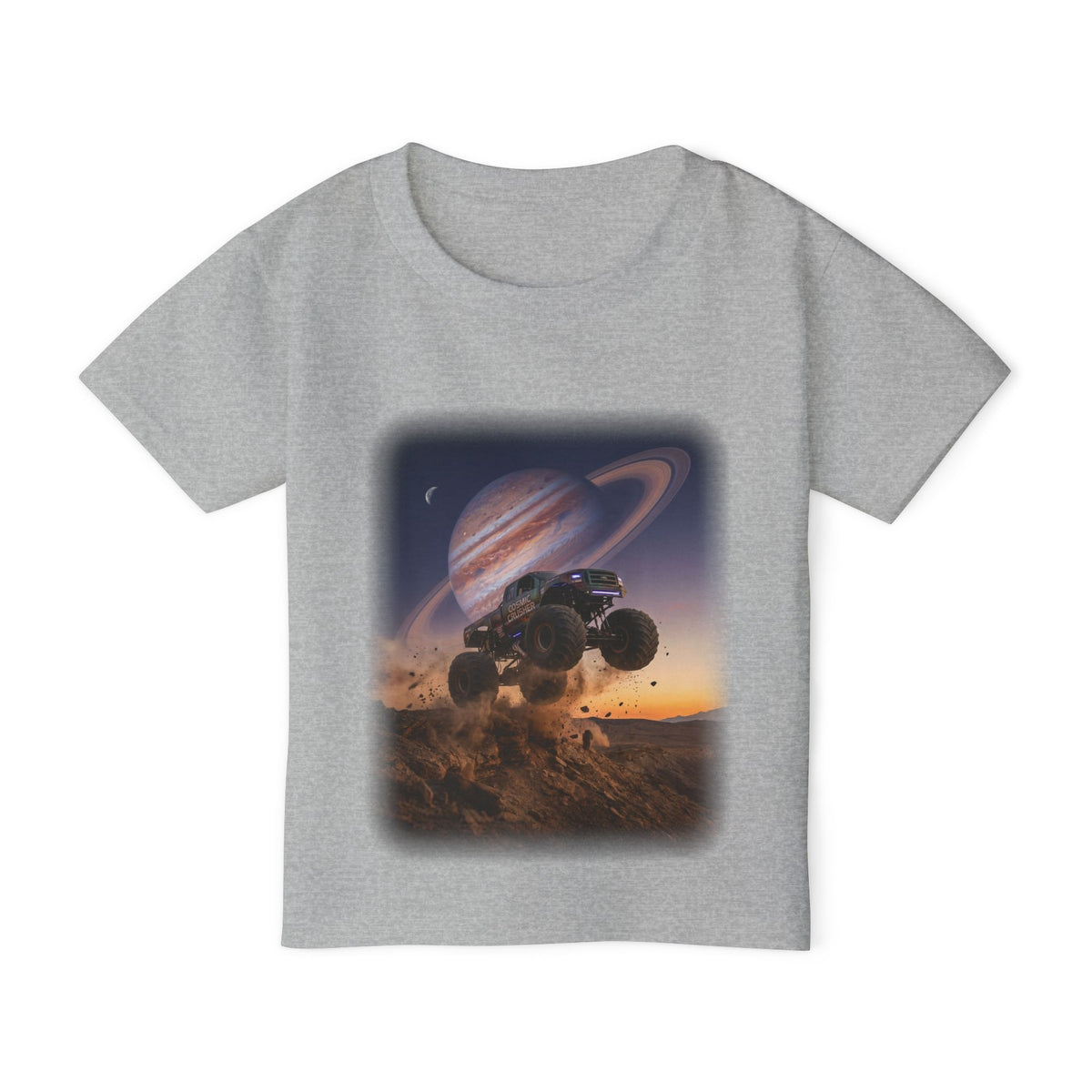 Planet Crusher Truck Toddler T-Shirt   Cosmic Monster Truck Graphic Tee