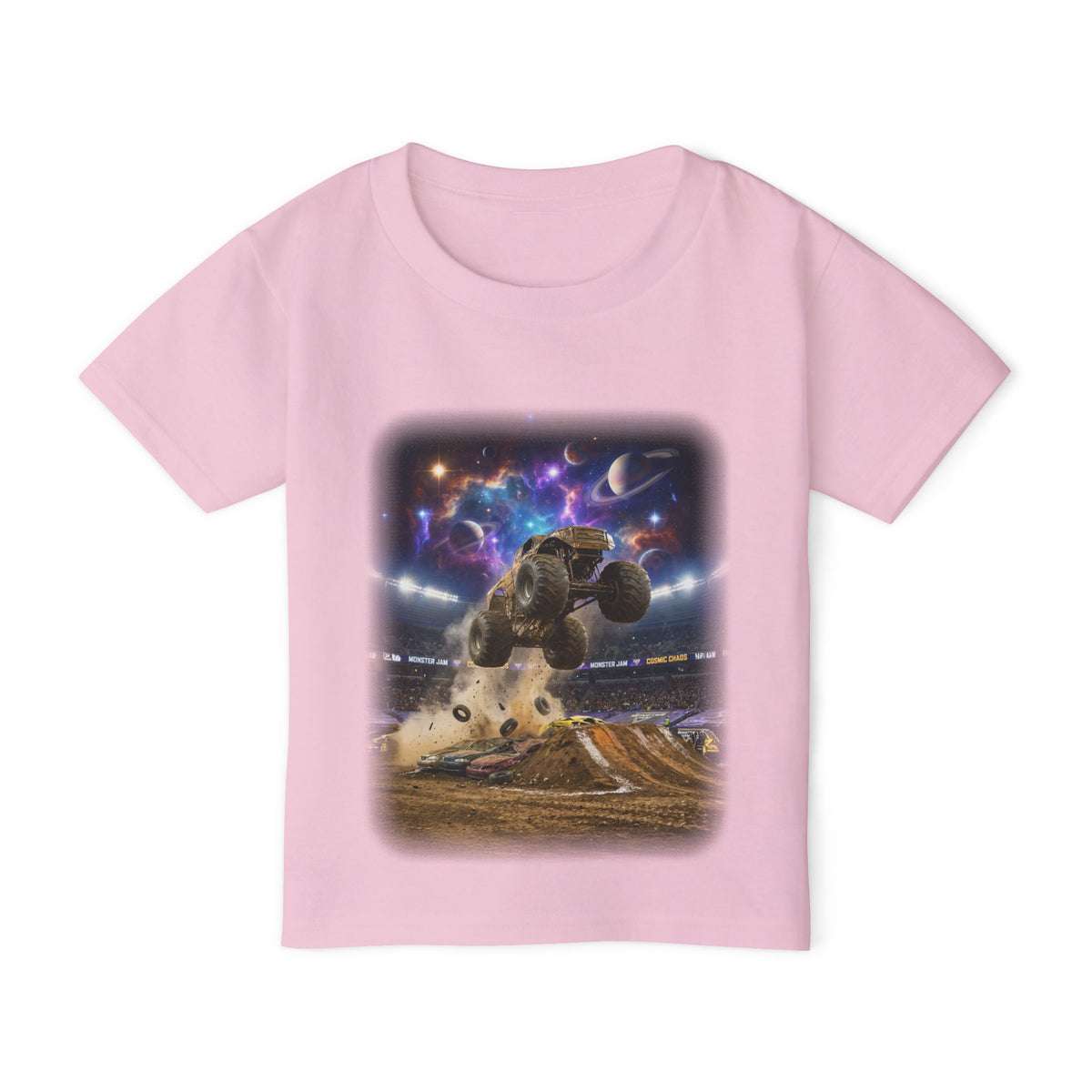 Orbit Crusher Truck Toddler T-Shirt   Cosmic Monster Truck Graphic Tee