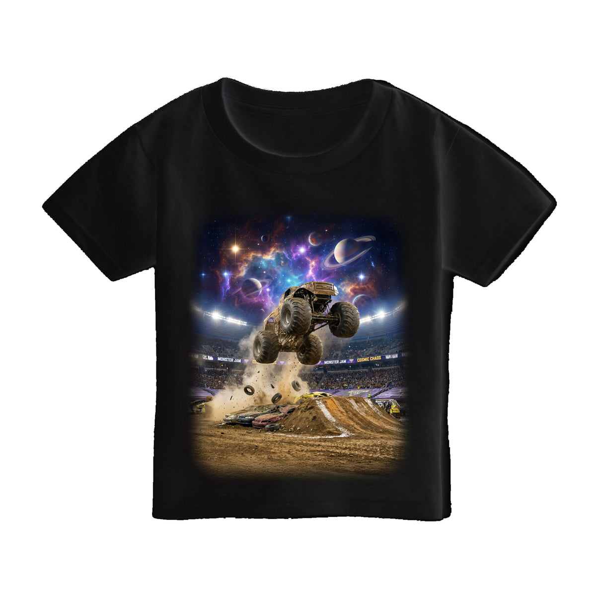 Orbit Crusher Truck Toddler T-Shirt   Cosmic Monster Truck Graphic Tee