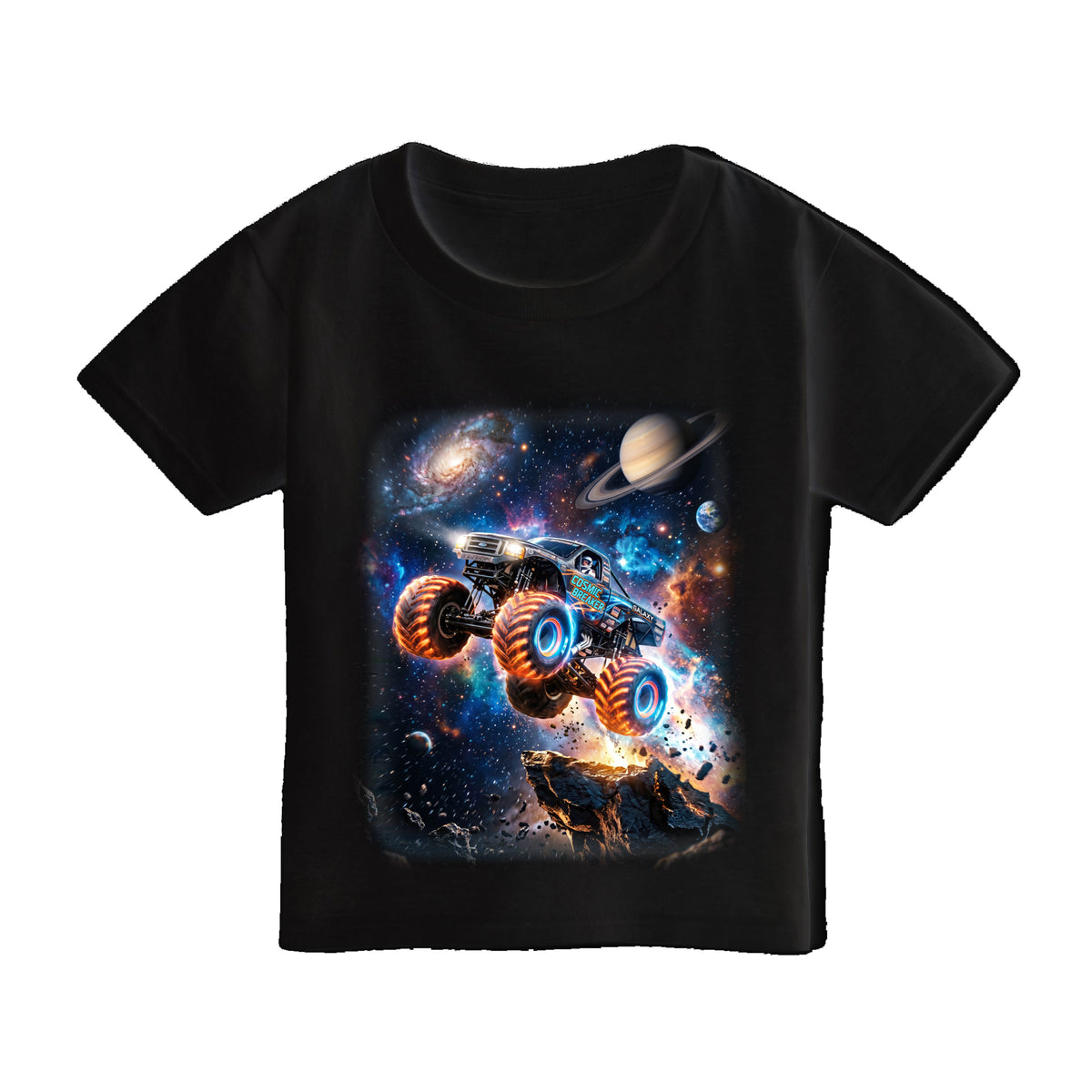Cosmic Monster Truck Toddler T-Shirt   Cosmic Monster Truck Graphic Tee