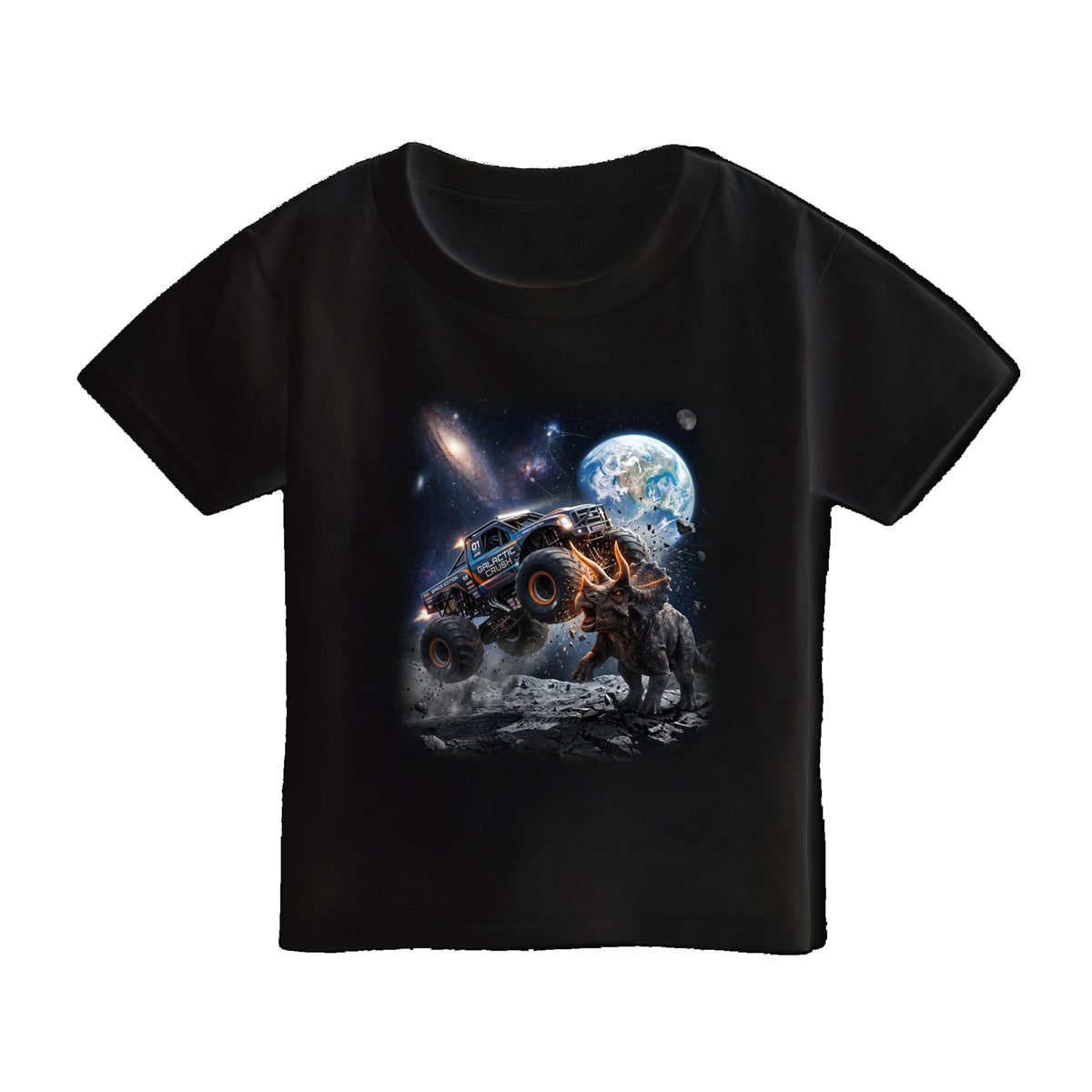 Cosmic Triceratops Clash Toddler T-Shirt