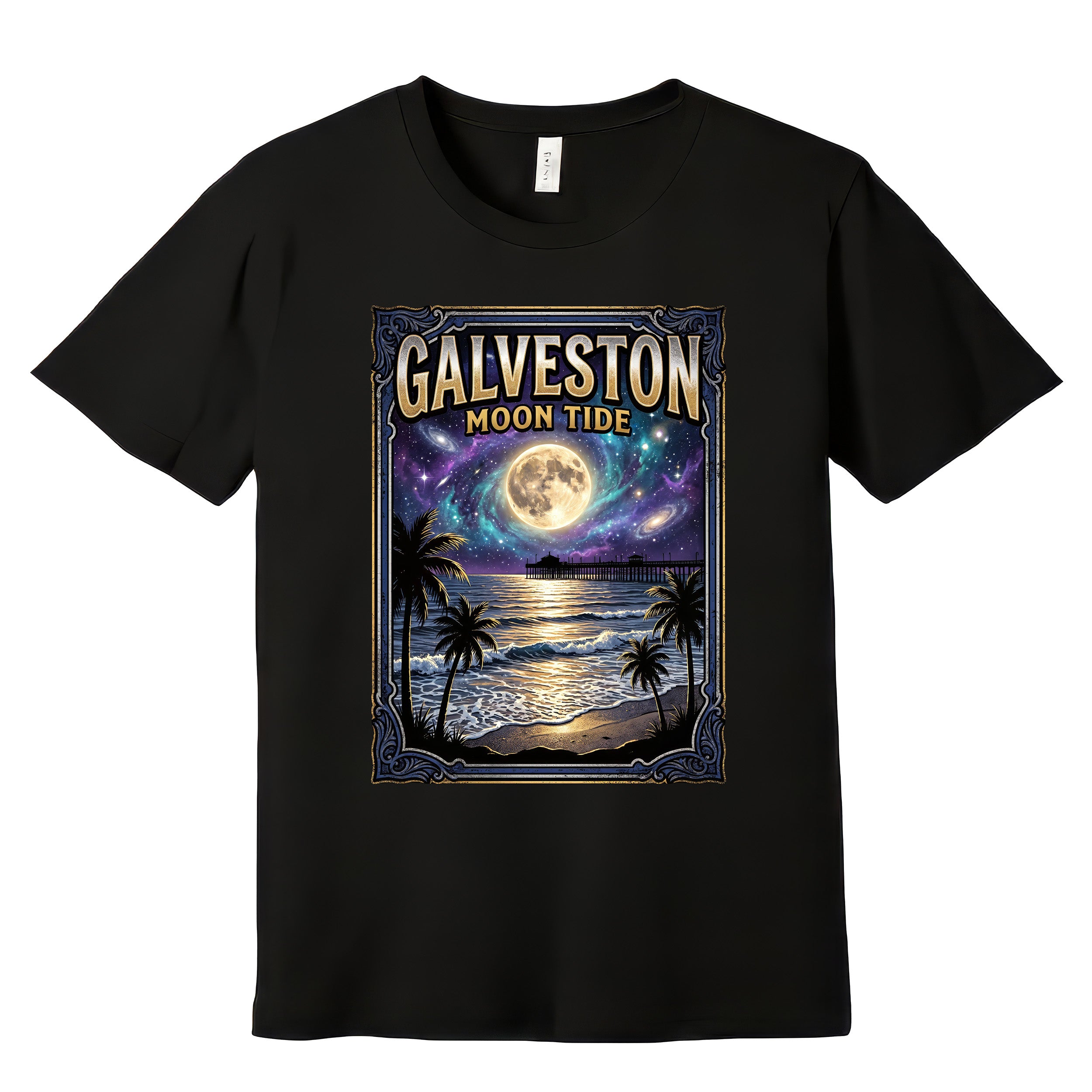 Galveston Cosmic Moon Tide T-Shirt