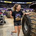Planet Crusher Truck Youth T-Shirt  Cosmic Monster Truck Graphic Tee