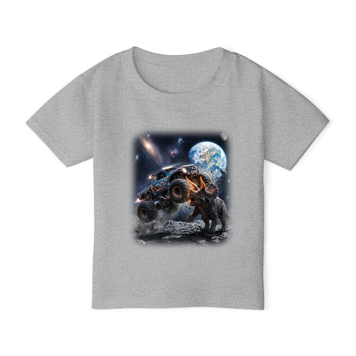 Cosmic Triceratops Clash Toddler T-Shirt