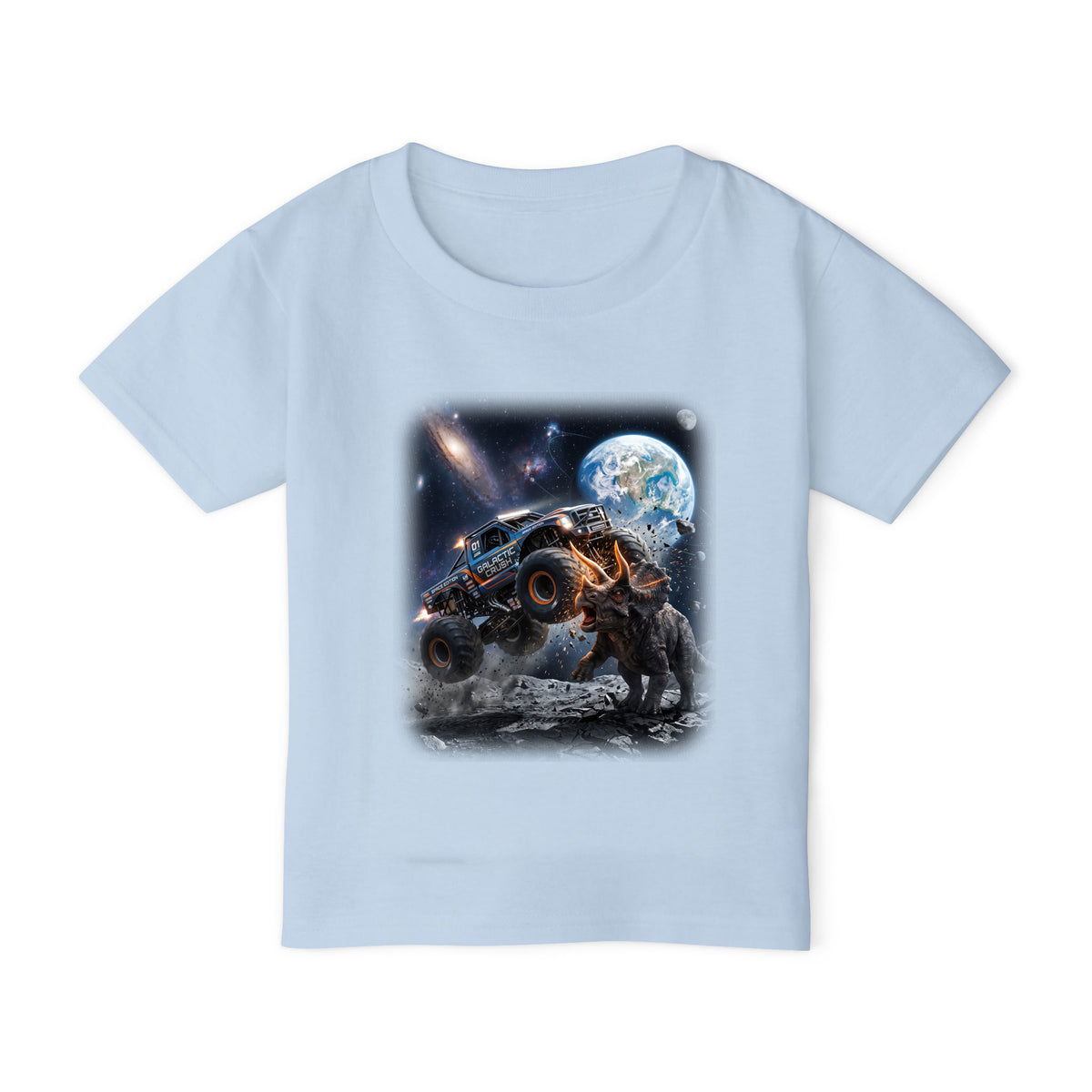 Cosmic Triceratops Clash Toddler T-Shirt