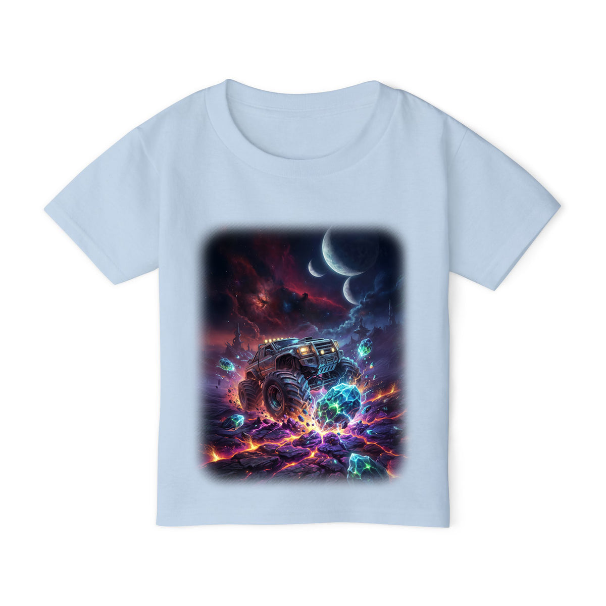 Crystal Crush Truck Toddler T-Shirt   Cosmic Monster Truck Graphic Tee