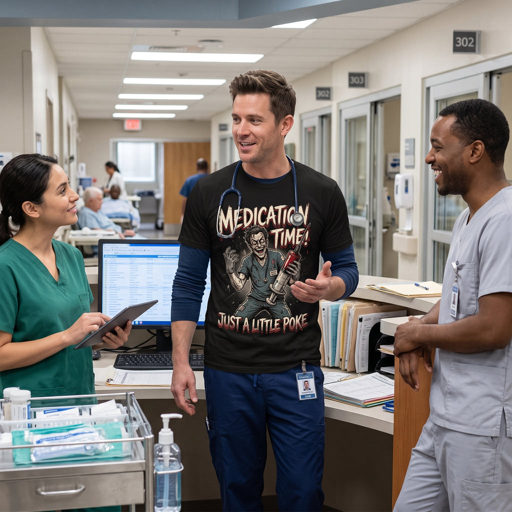 Medication Time Male T-shirt