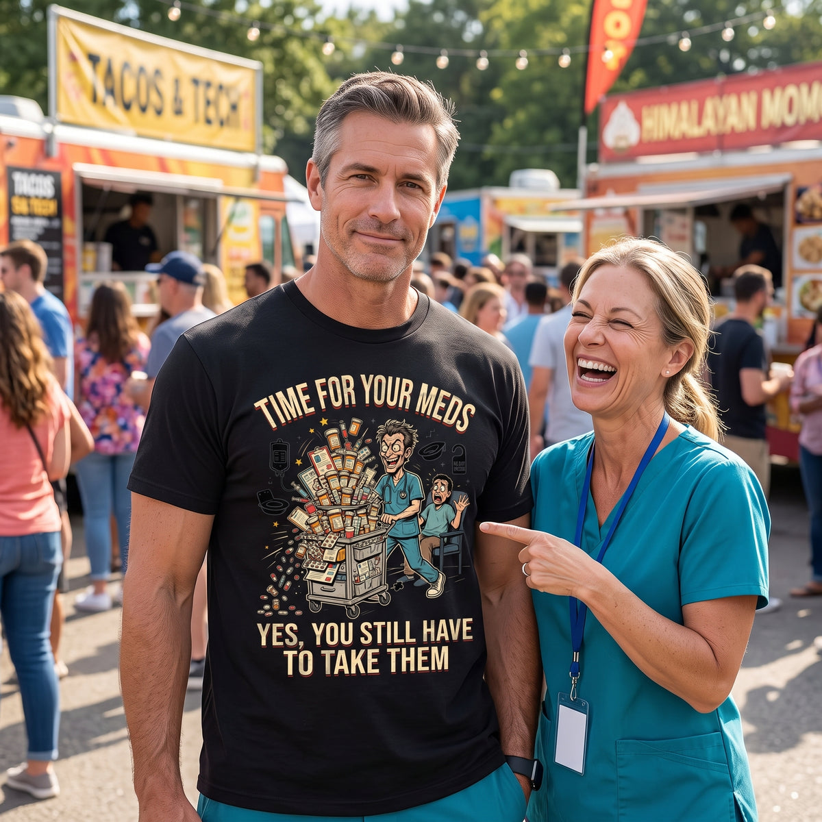 Time for Your Meds Male T-shirt