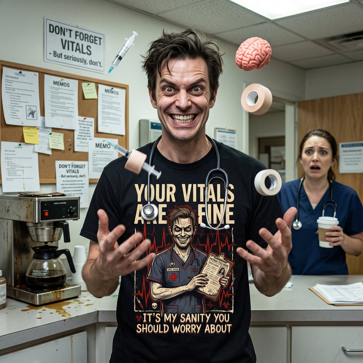 Your Vitals are Fine - Male T-shirt