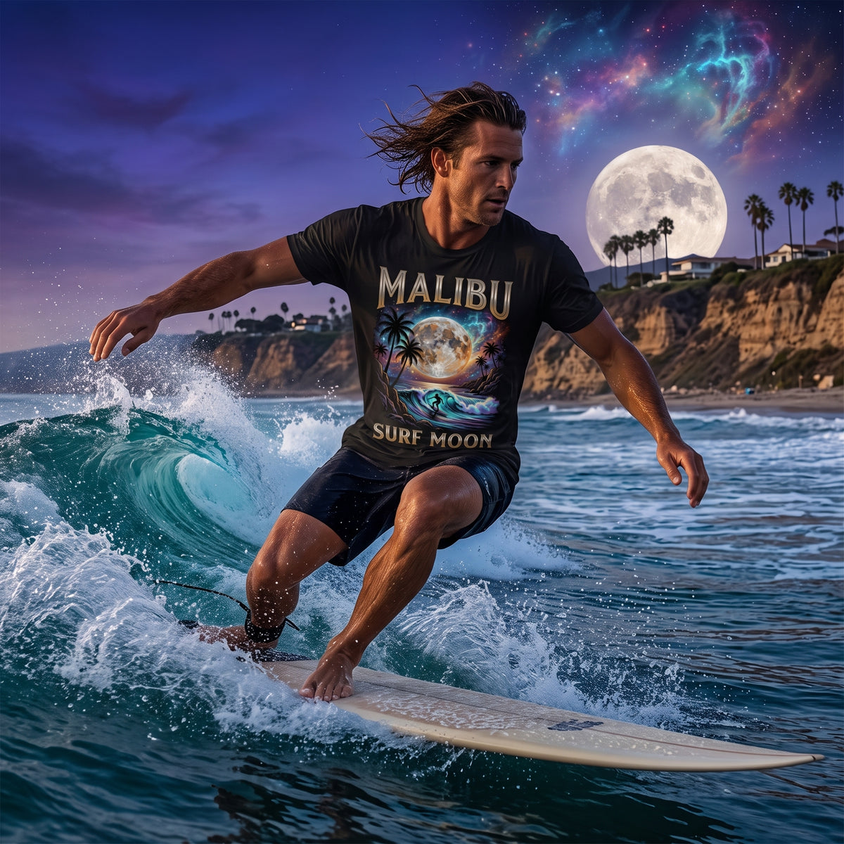 Malibu Surf Moon T-Shirt