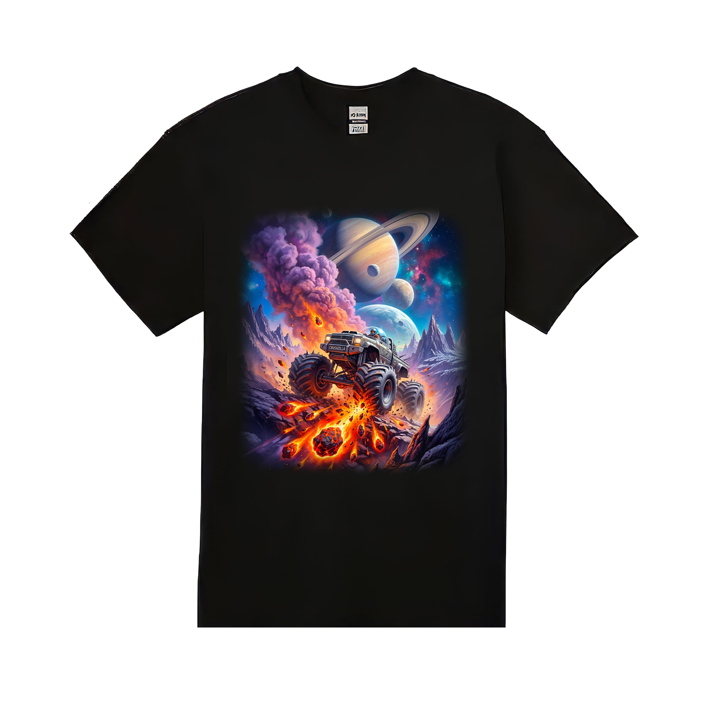 Meteor Mayhem Truck Youth T-Shirt  Cosmic Monster Truck Graphic Tee