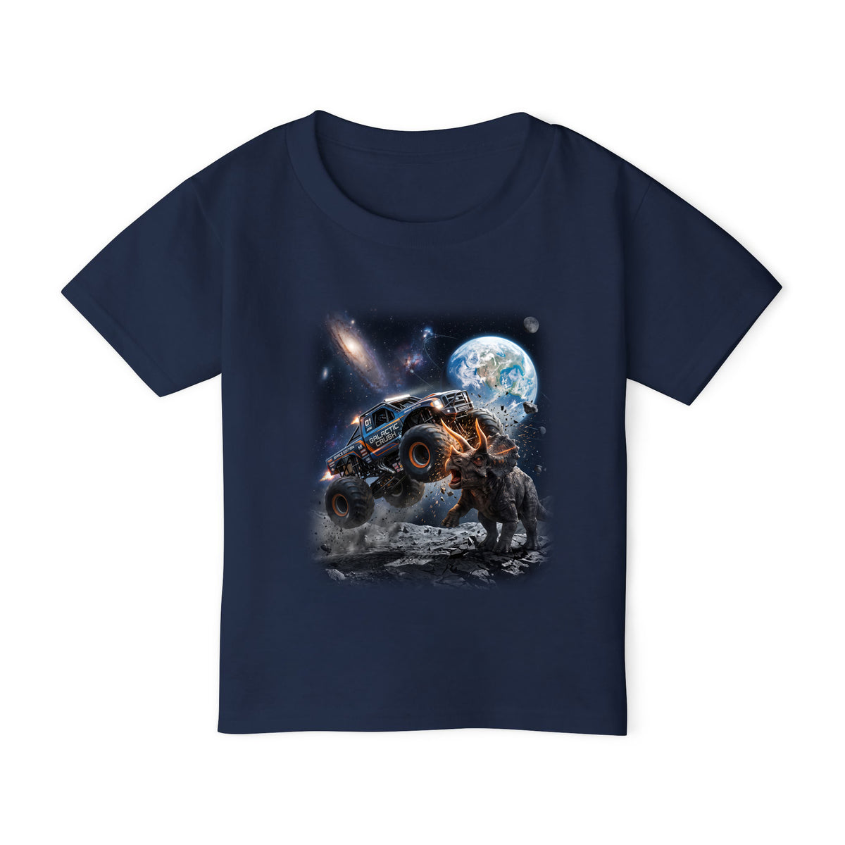 Cosmic Triceratops Clash Toddler T-Shirt