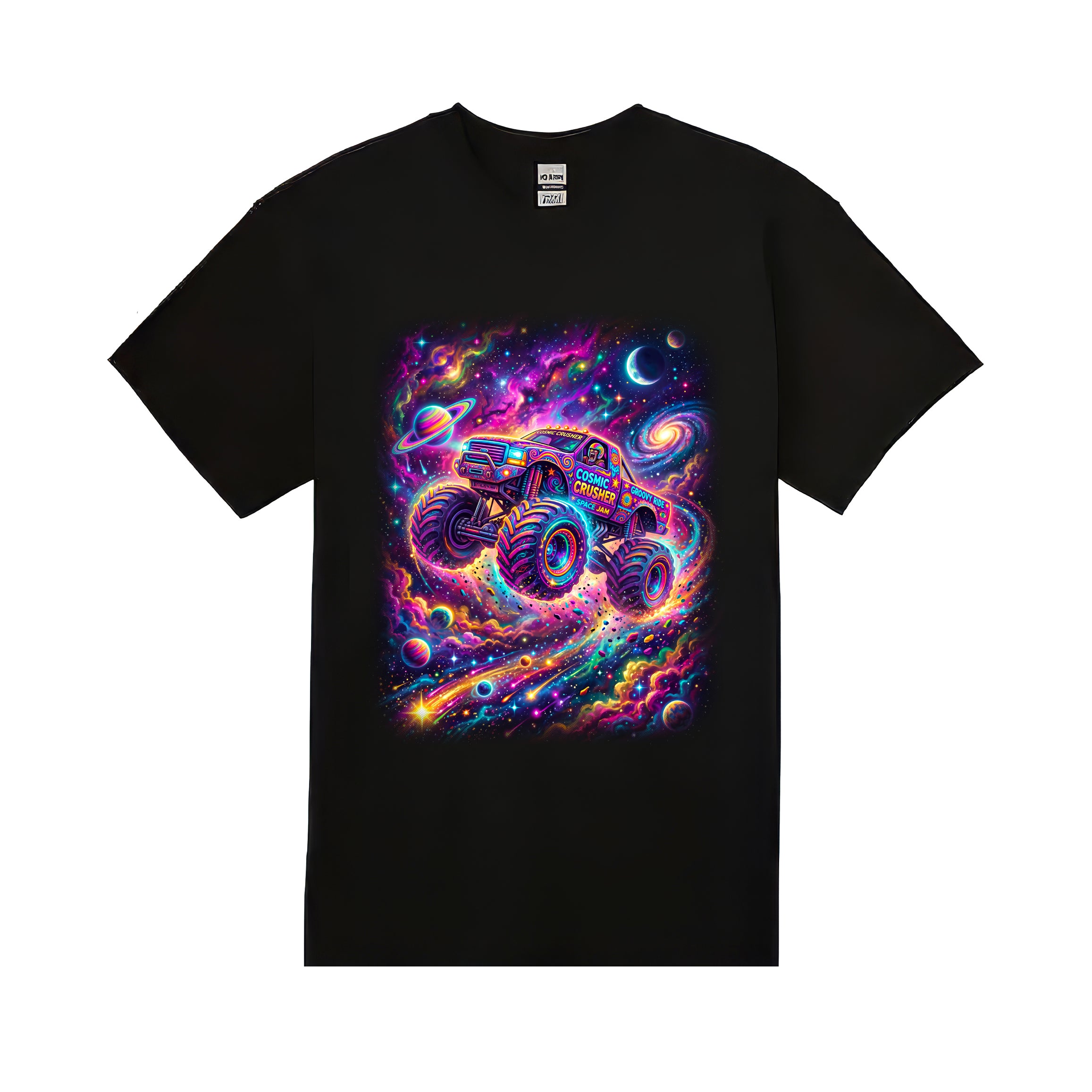Nebula Crusher Truck Youth T-Shirt   Cosmic Monster Truck Graphic Tee