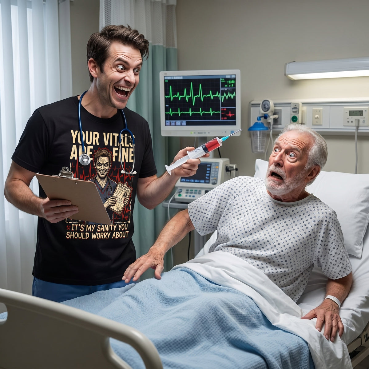 Your Vitals are Fine - Male T-shirt