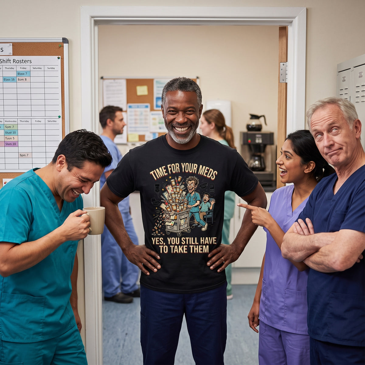Time for Your Meds Male T-shirt