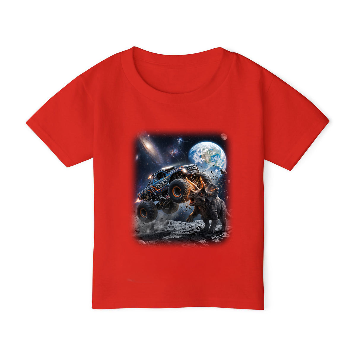 Cosmic Triceratops Clash Toddler T-Shirt