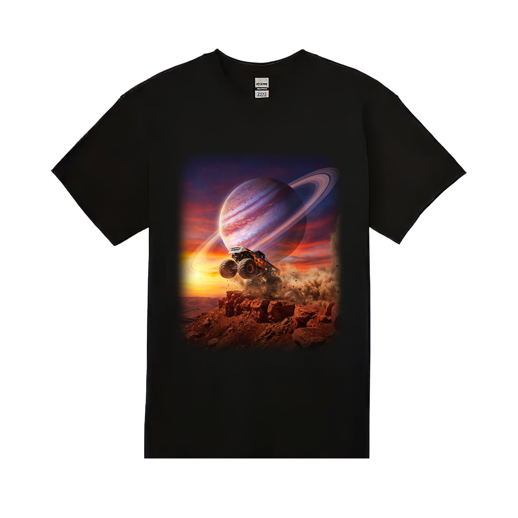 Ring Ripper Truck Youth T-Shirt | Cosmic Monster Truck Graphic Tee
