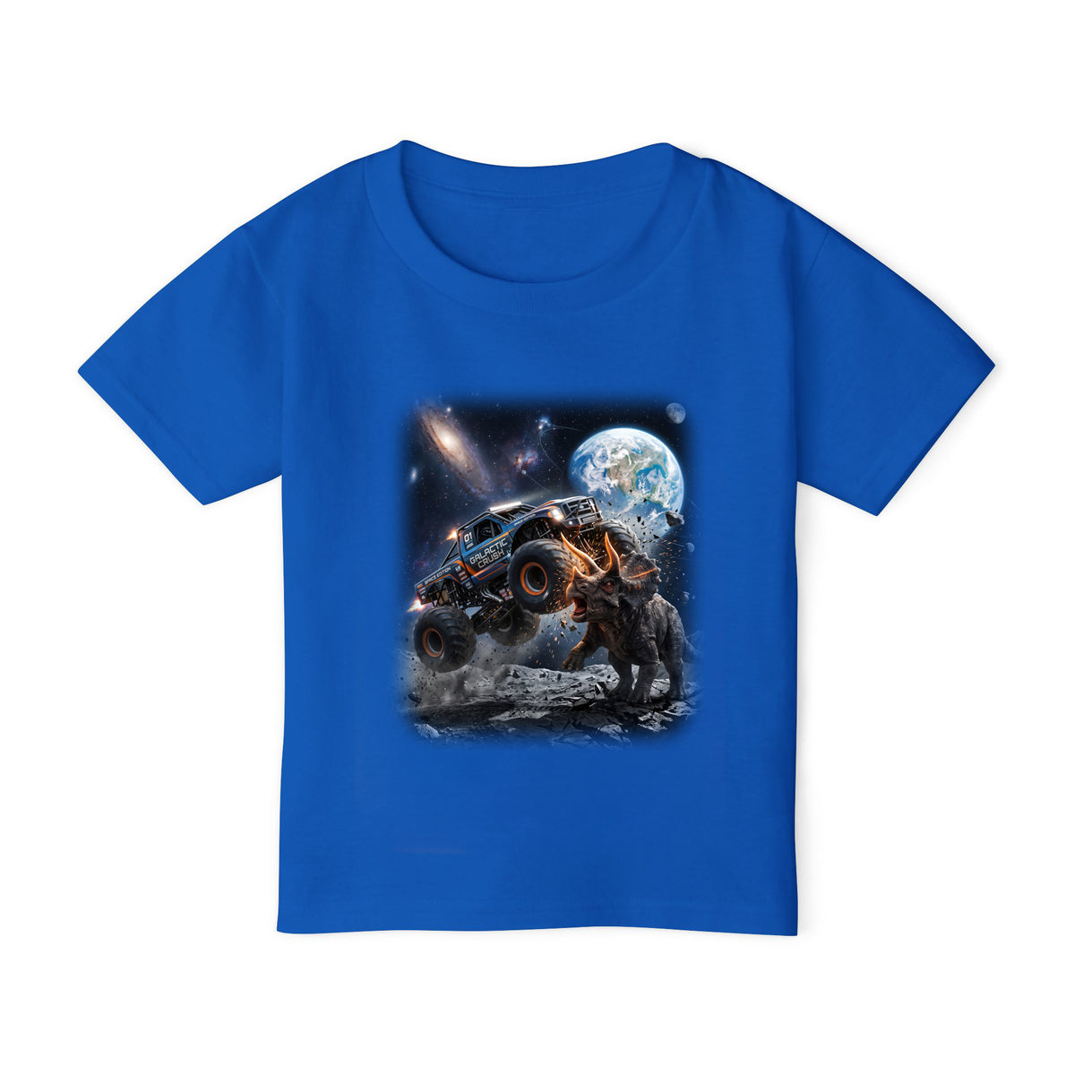 Cosmic Triceratops Clash Toddler T-Shirt