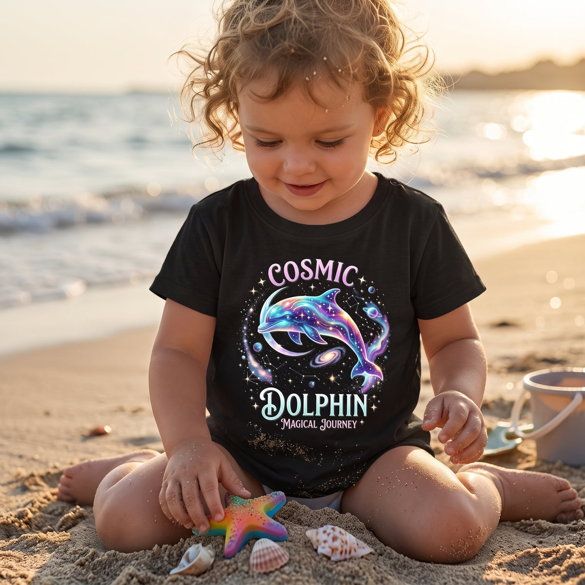Cosmic Dolphin Toddler T-Shirt