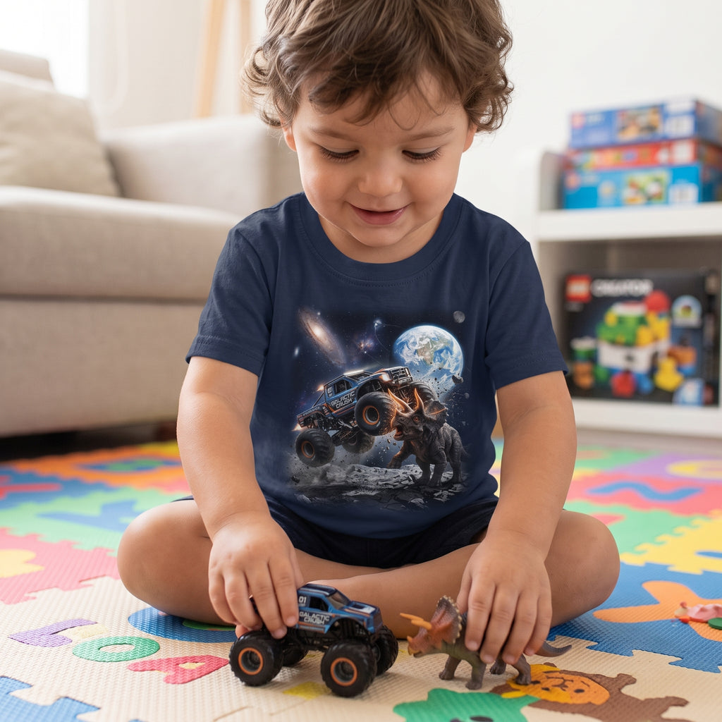 Cosmic Triceratops Clash Toddler T-Shirt