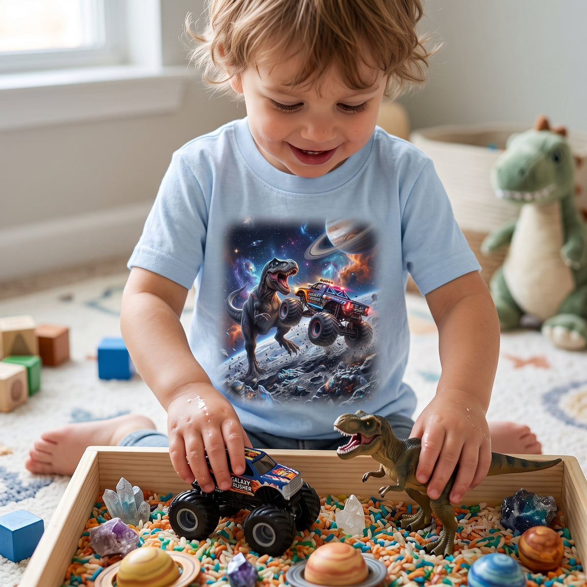 Crusher vs. Brachiosaurus Toddler T-Shirt