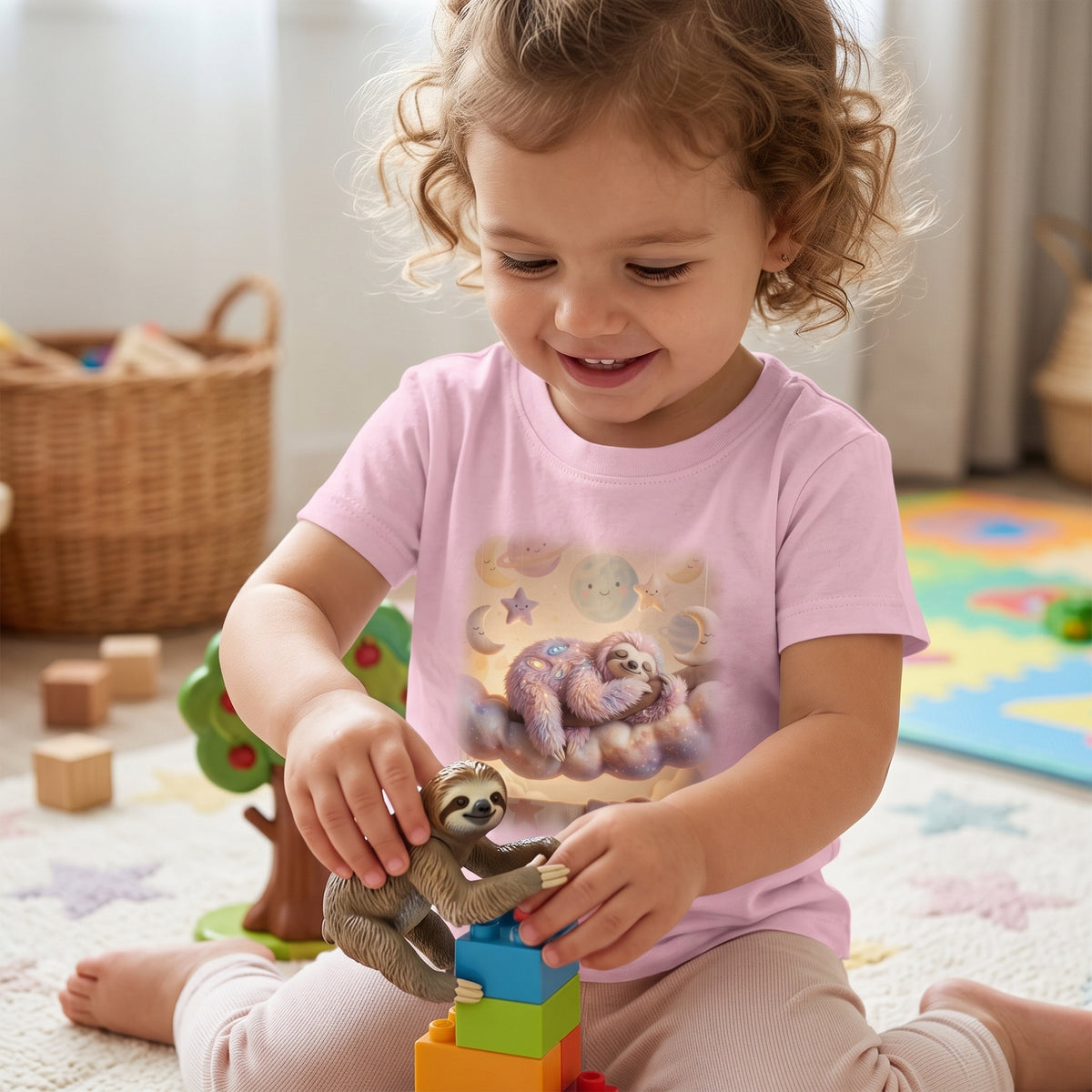 Cosmic Slumber Sloth Toddler T-Shirt