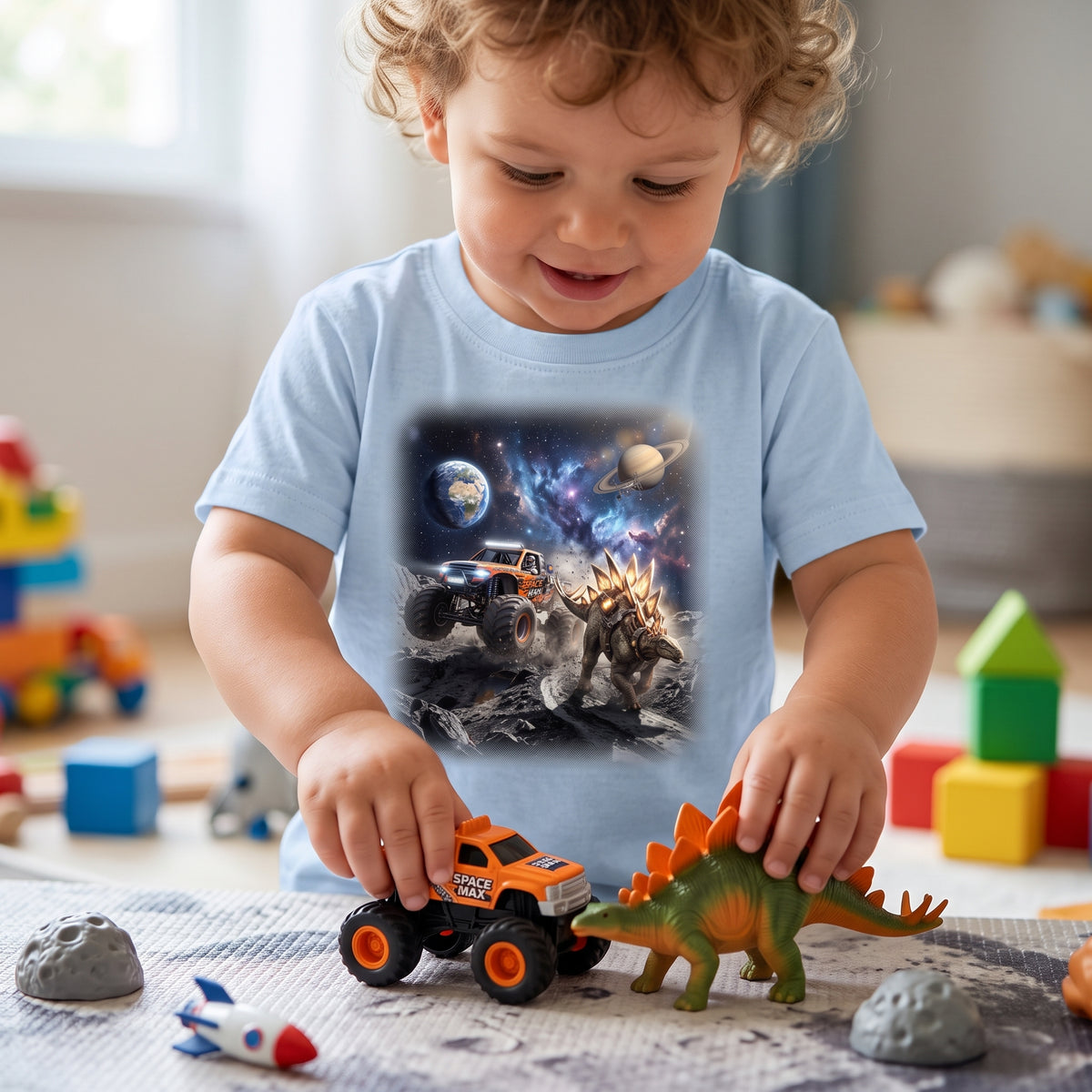Crusher vs. Stegosaurus Toddler T-Shirt