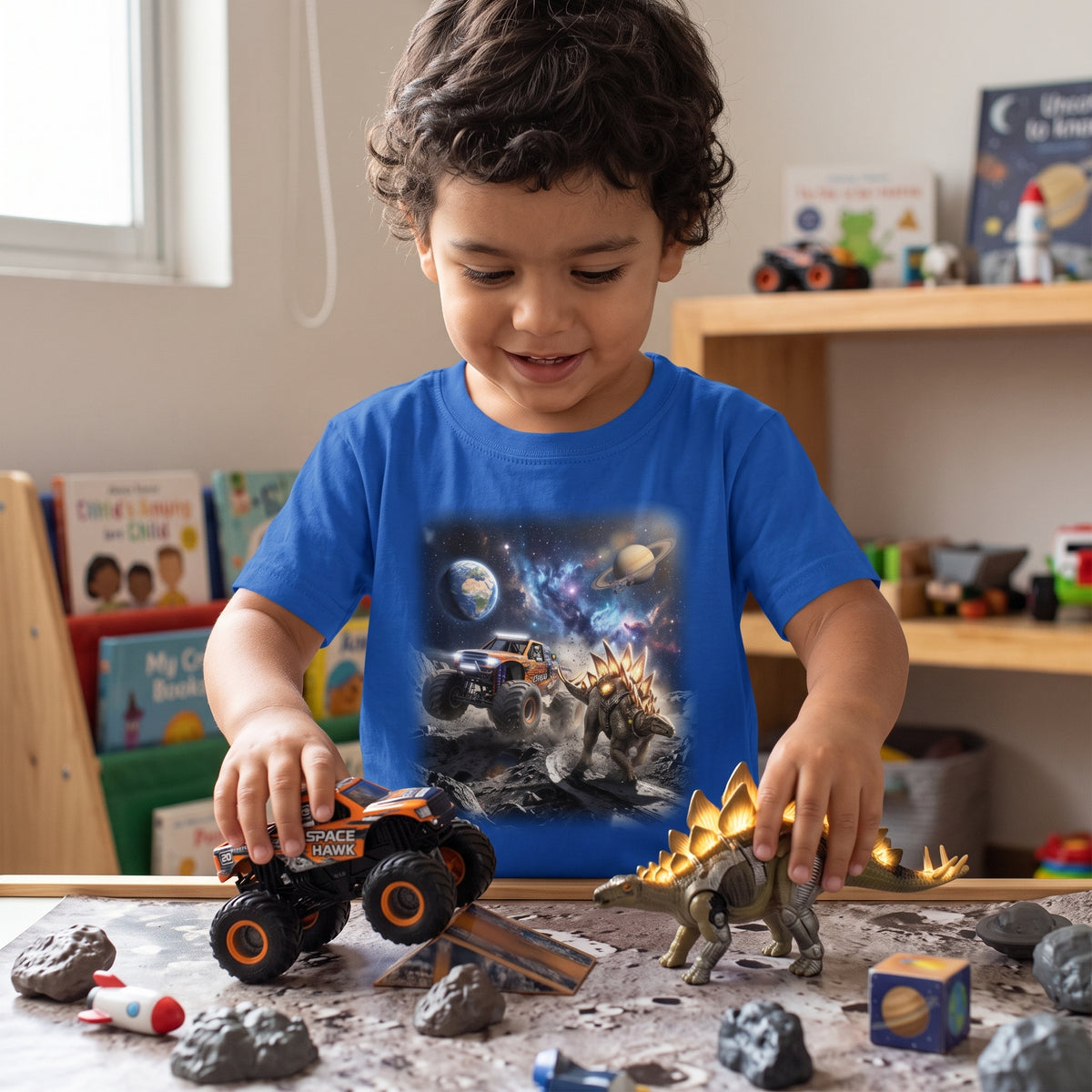 Crusher vs. Stegosaurus Toddler T-Shirt