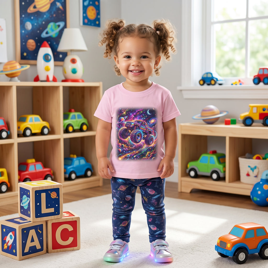 Nebula Crusher Truck Toddler T-Shirt   Cosmic Monster Truck Graphic Tee